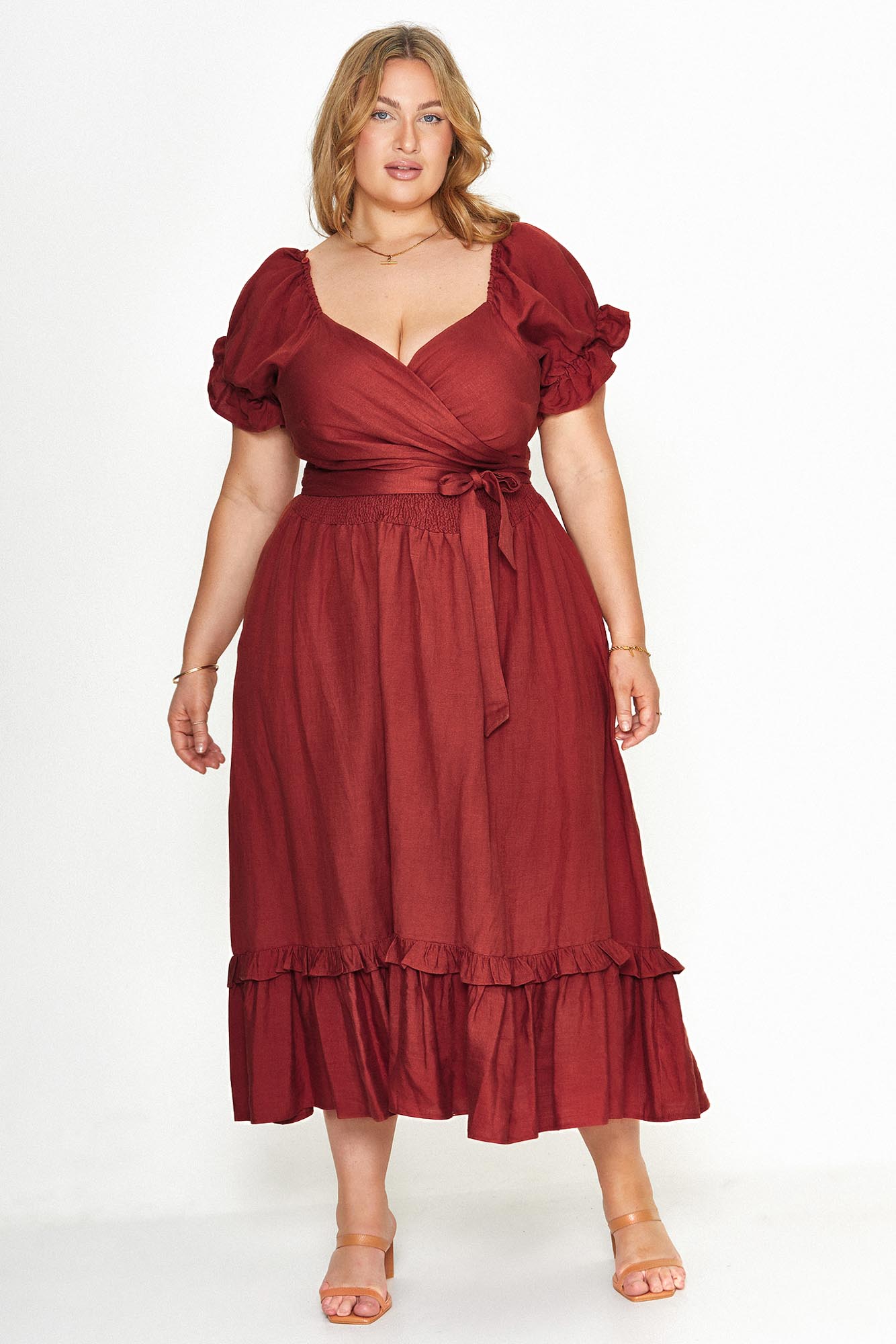 cute auburn dresses Auburn Bridesmaid Dress Matte Satin Size XS