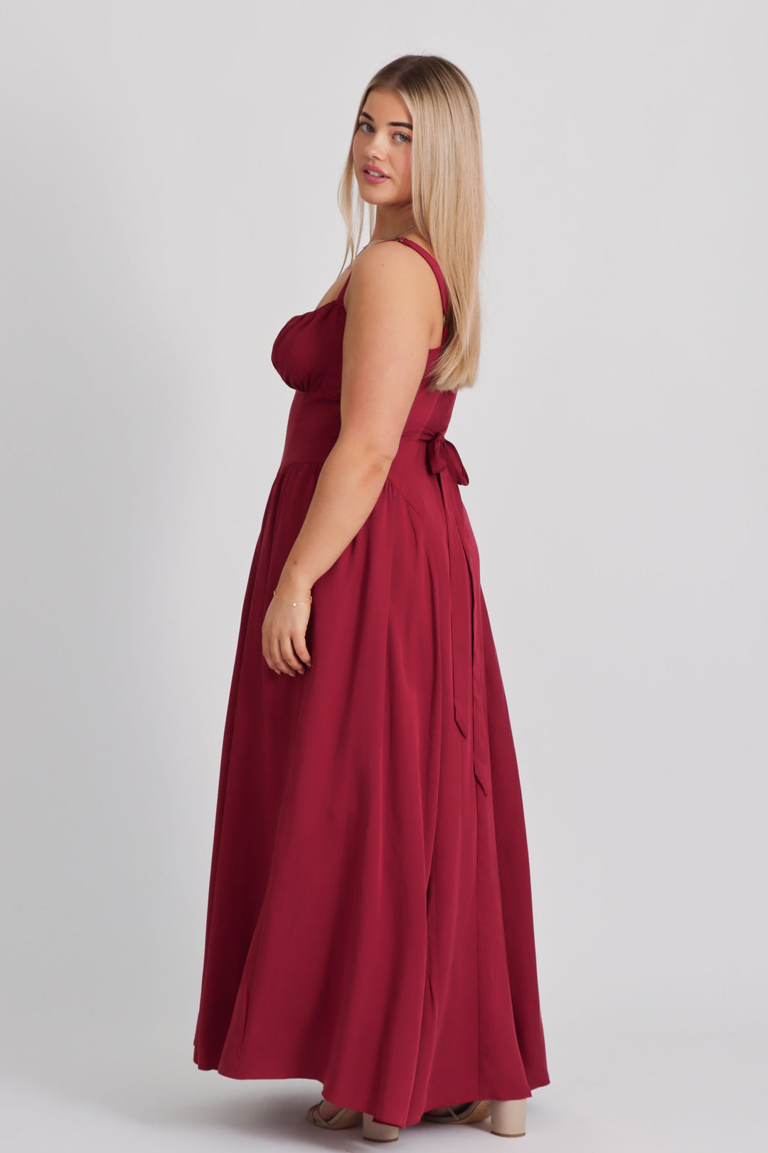 berry red maxi dress MINERVA MAXI DRESS