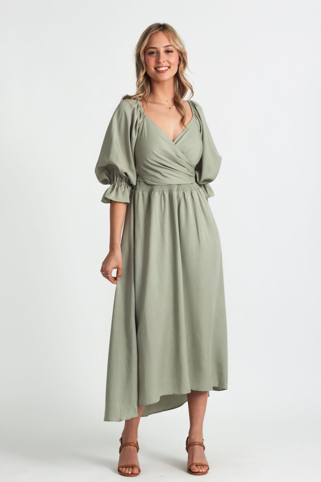 Charlotte Sage Green Tencel Wrap Dress Cottagecore Aulieude Charlotte Sage Green Tencel Wrap Dress Cottagecore Aulieude