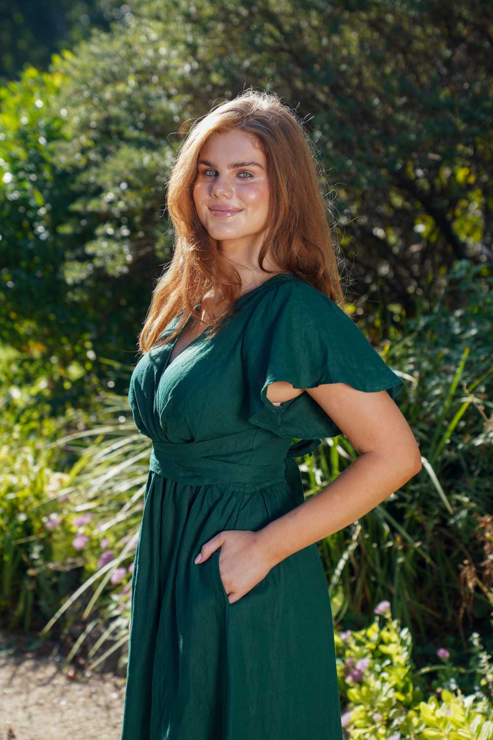 Phoebe Forest Green Dress