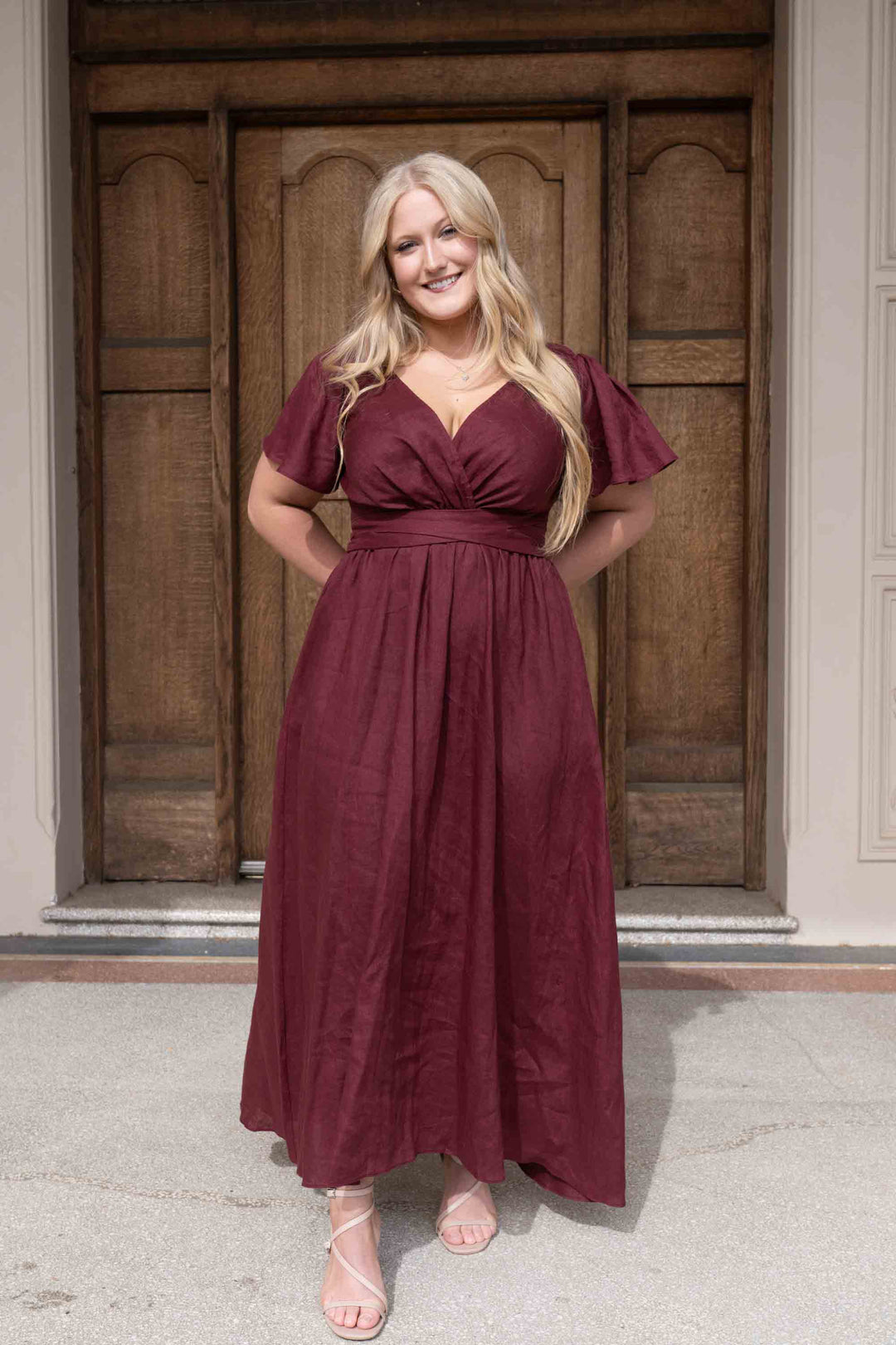 Phoebe Plum Dress - 100% Linen