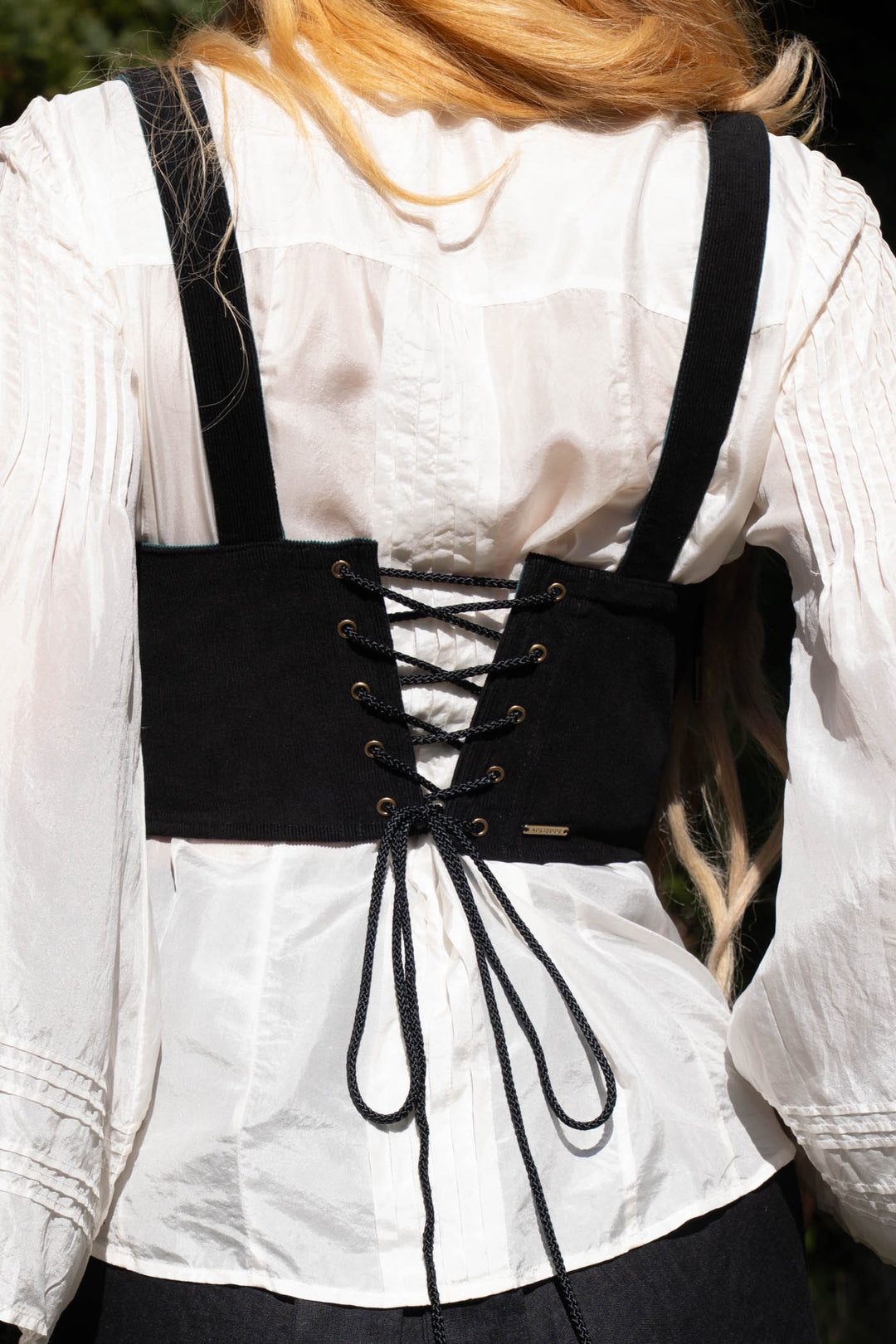 Trinity Reversible Under-bust Corset Black/ Emerald