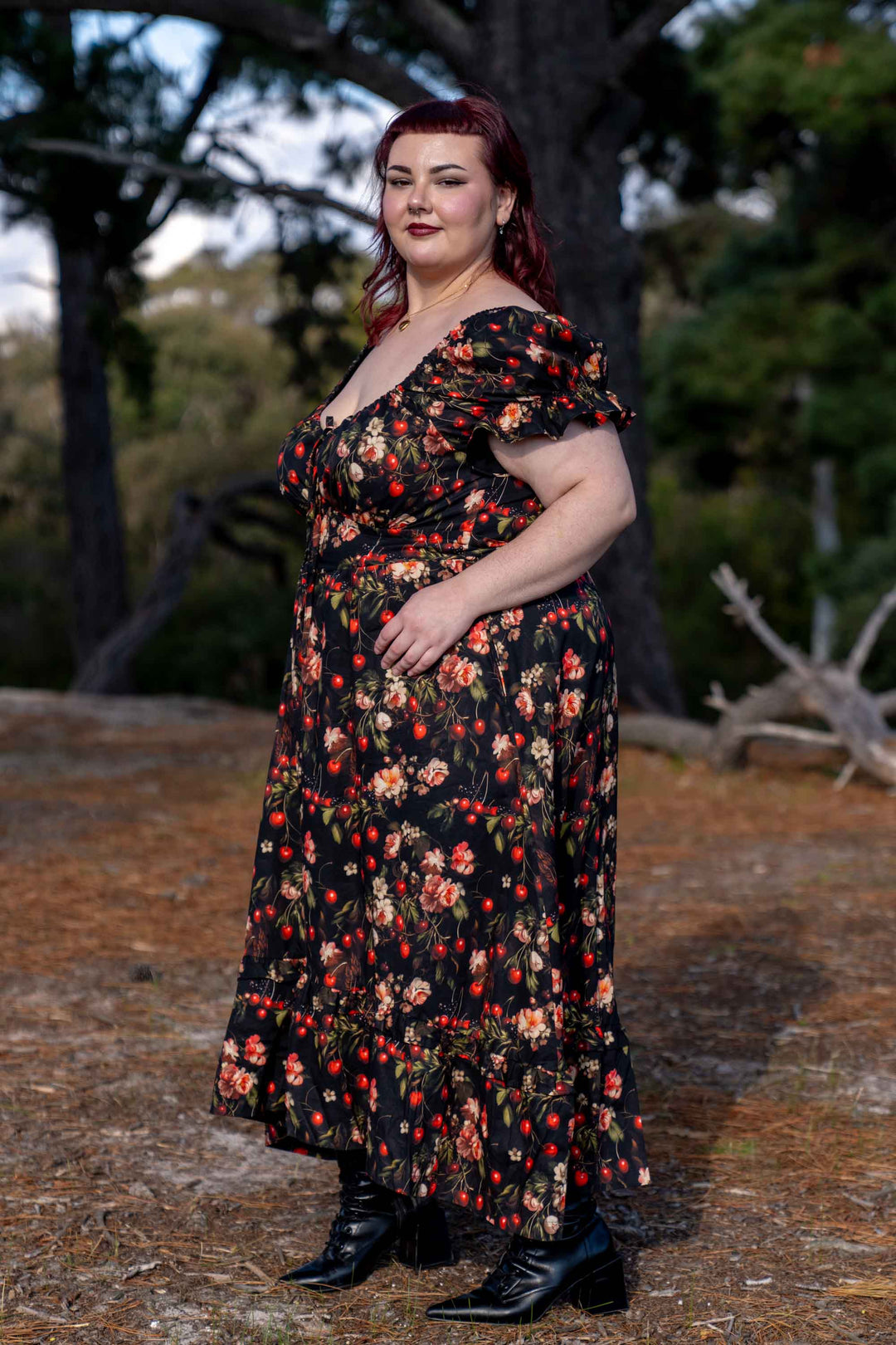 Ashley Cherry Noir Dress