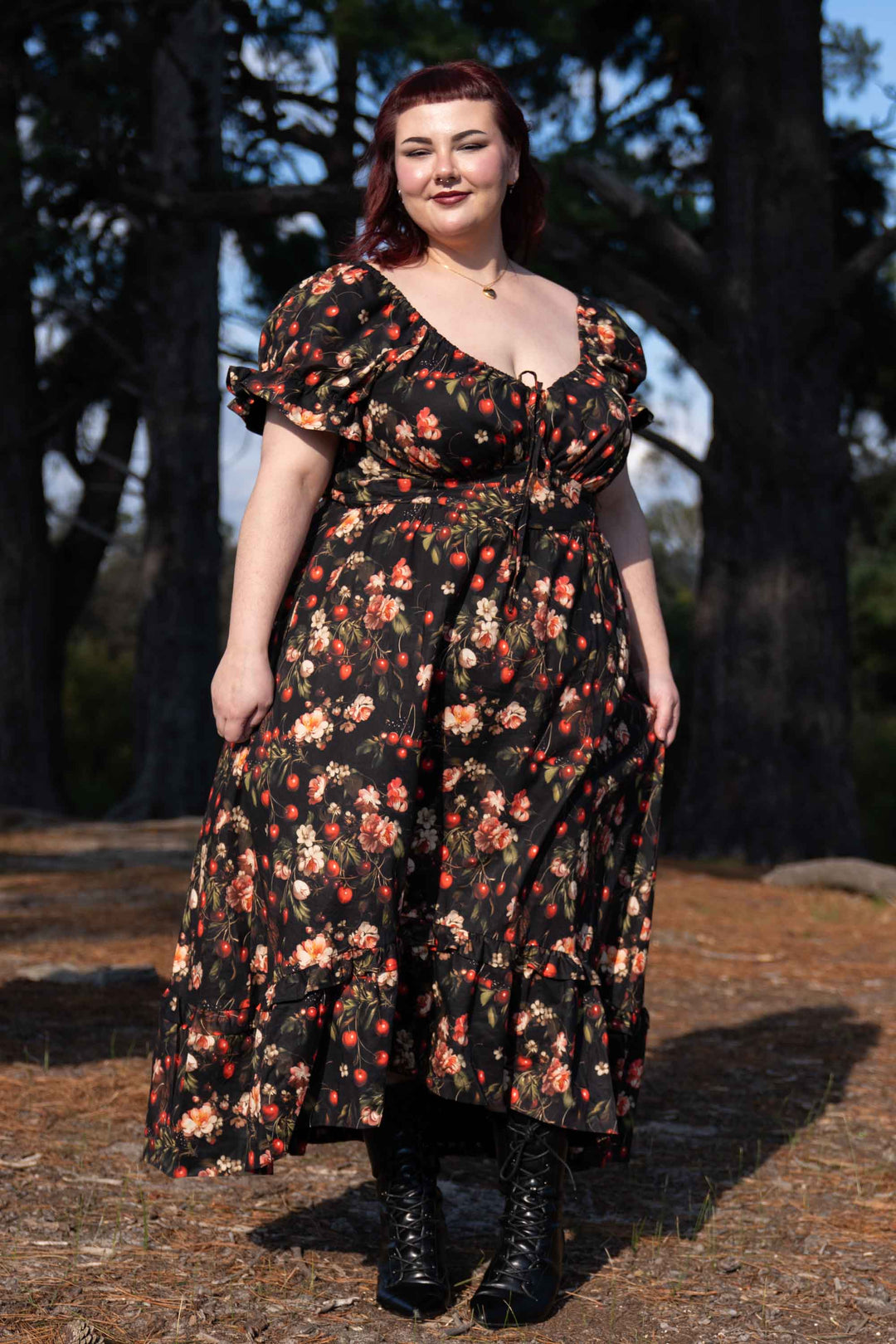 Ashley Cherry Noir Dress