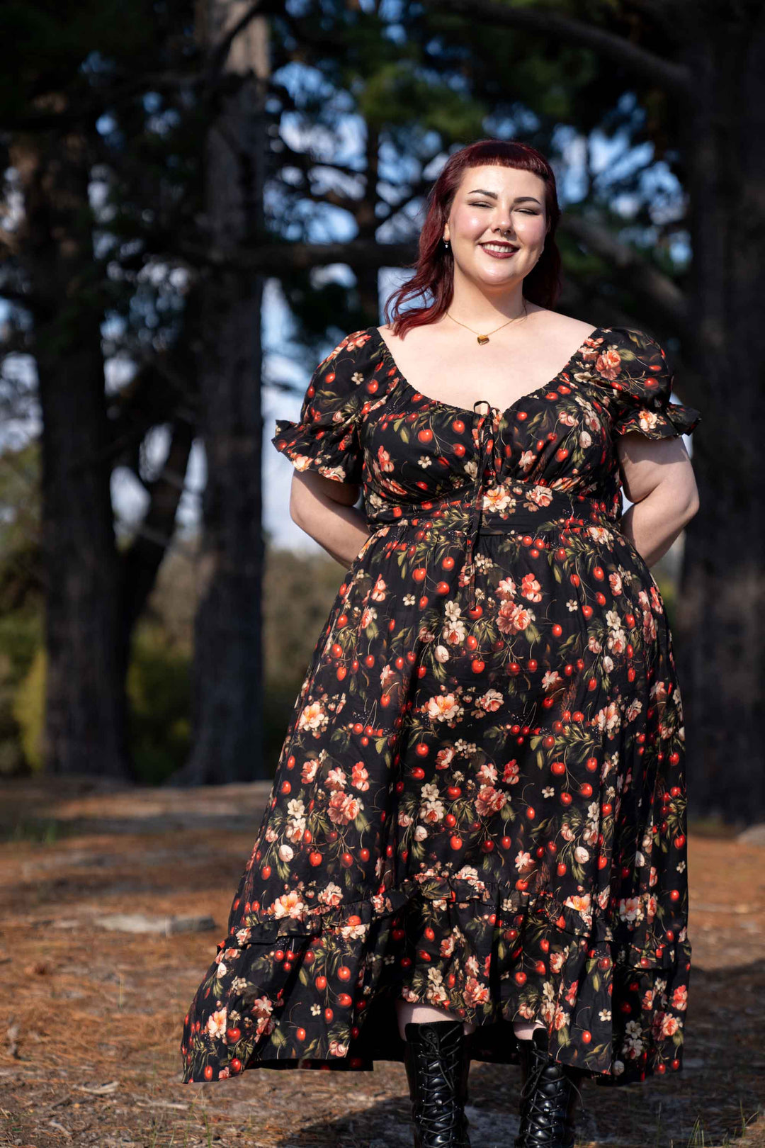 Ashley Cherry Noir Dress
