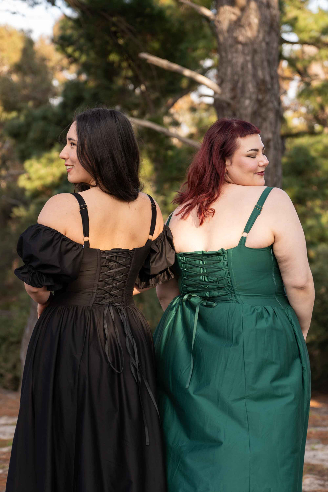 Corset Dress - Forest Green Cotton Aulieude Corset Dress - Forest Green Cotton Aulieude