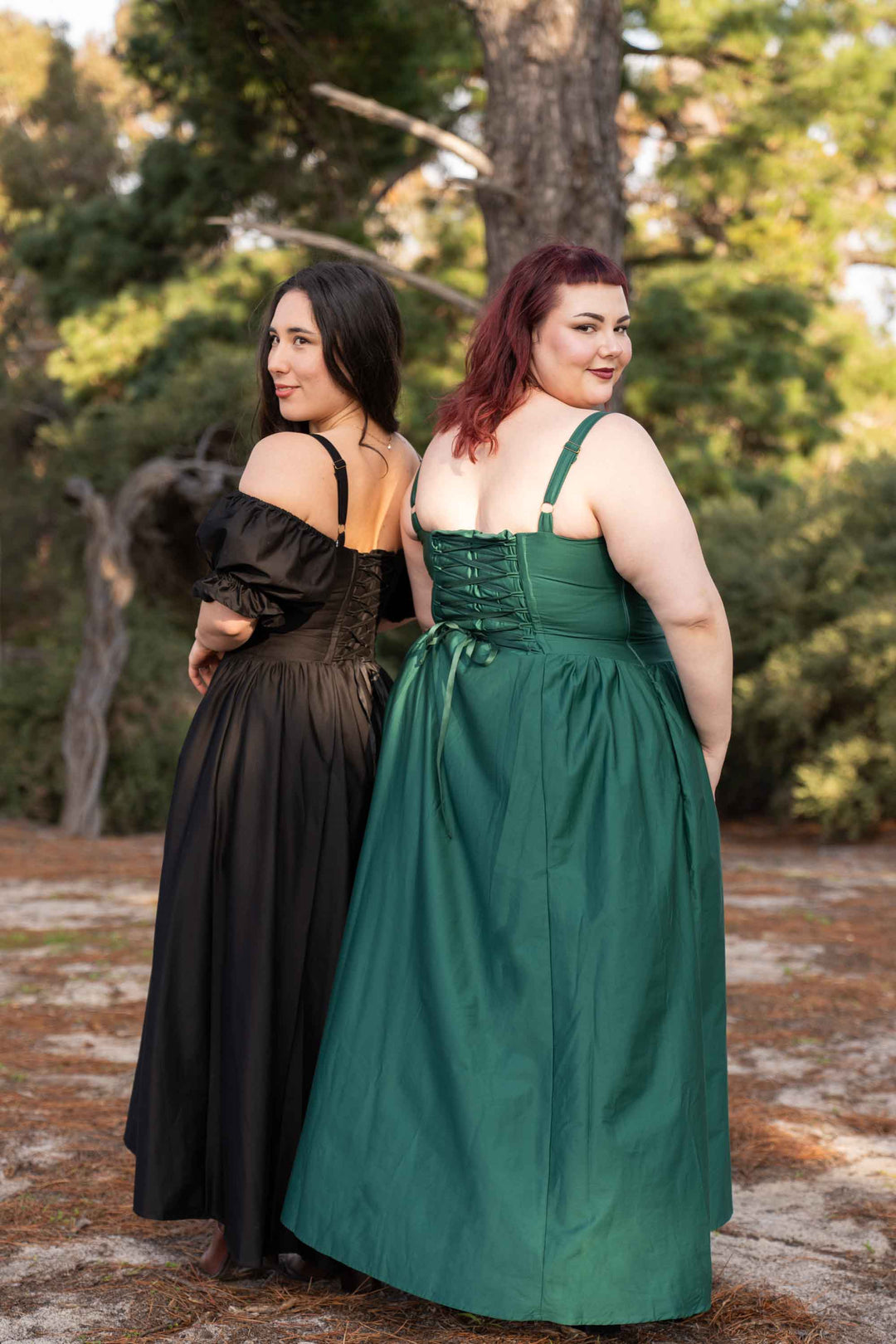 Corset Dress - Forest Green Cotton Aulieude Corset Dress - Forest Green Cotton Aulieude