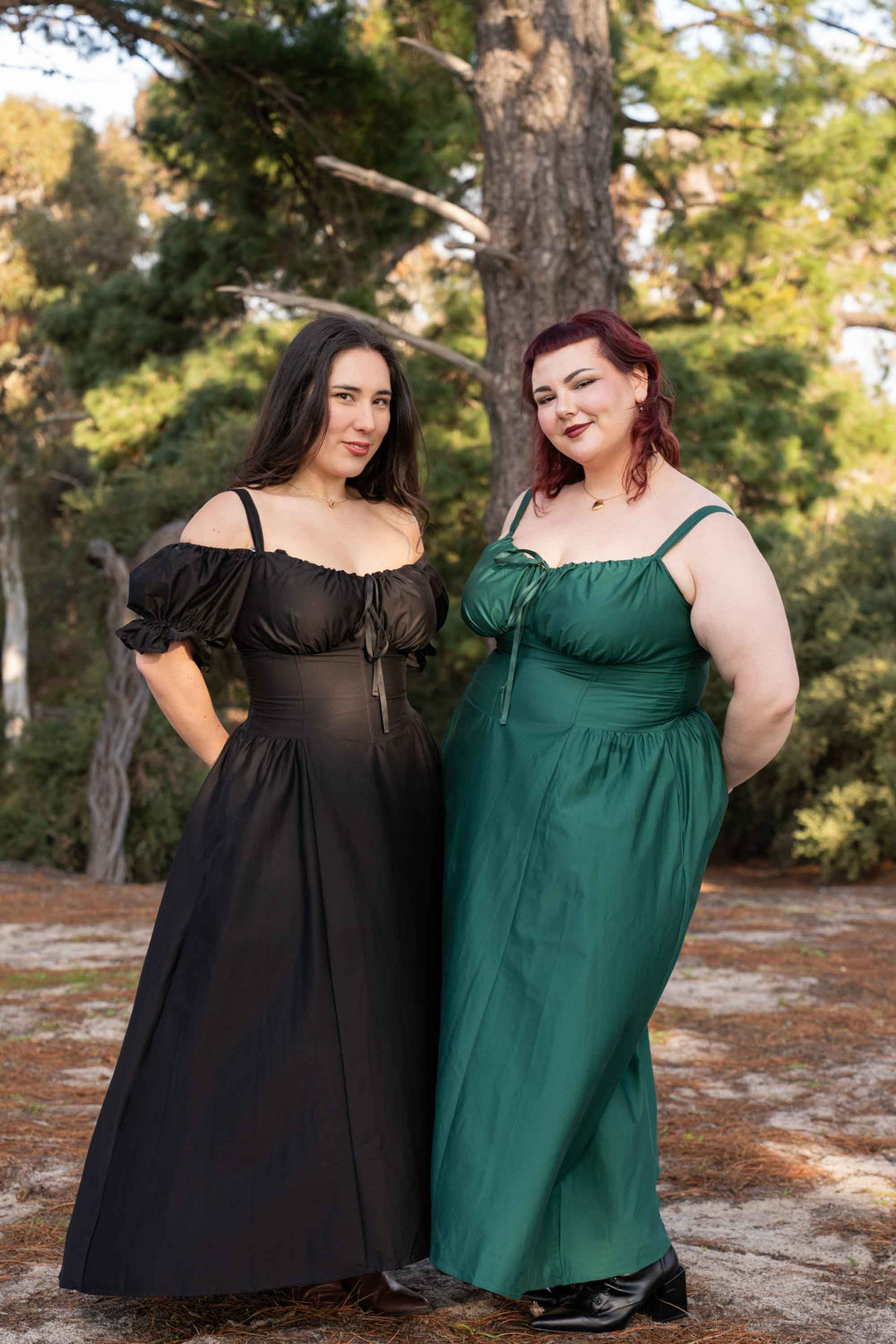 Delilah Black Corset Dress - Cotton Sateen