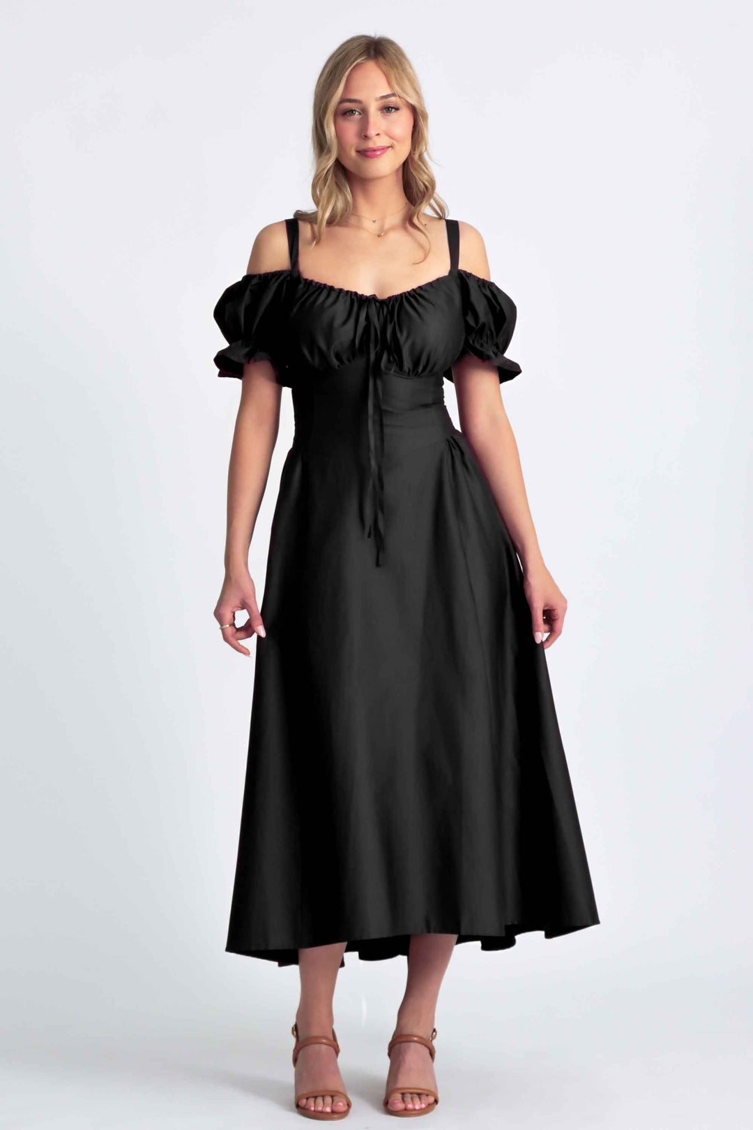 Corset Dress - Black Cotton Sateen Aulieude Corset Dress - Black Cotton Sateen Aulieude