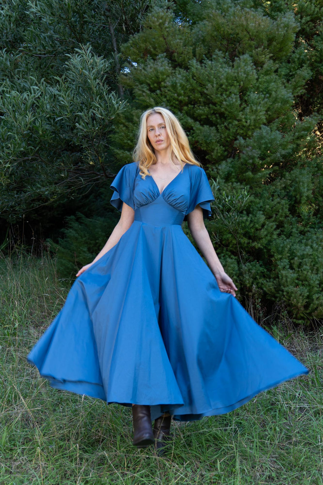 Estelle Steel Blue Dress
