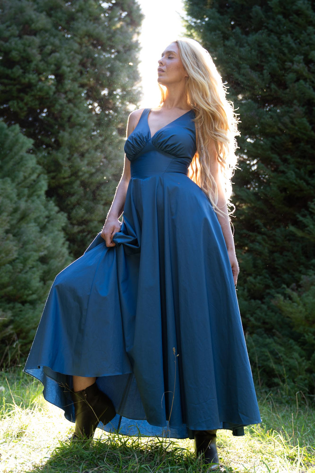 Estelle Steel Blue Dress