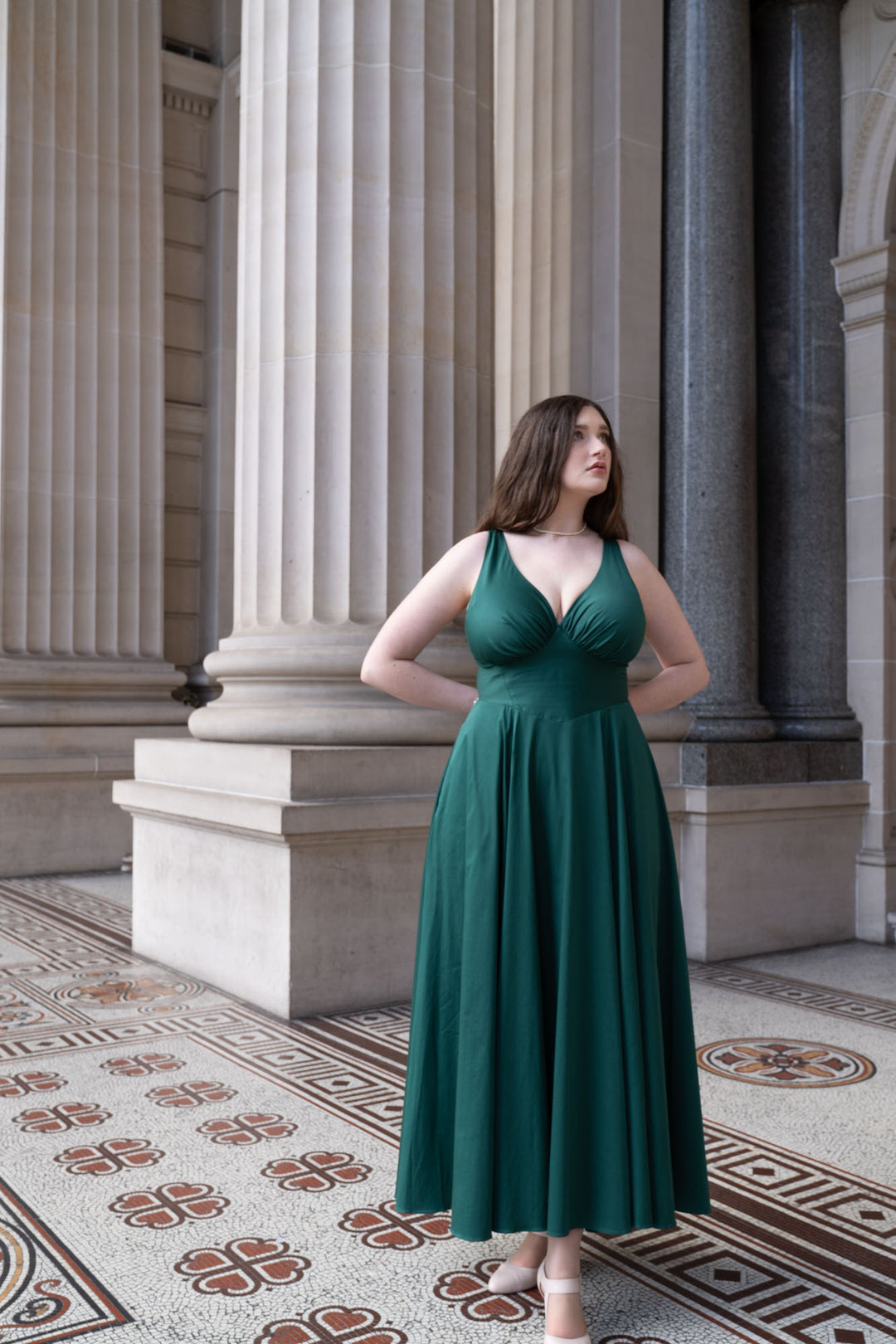 Estelle Emerald Green Dress Aulieude Estelle Emerald Green Dress Aulieude