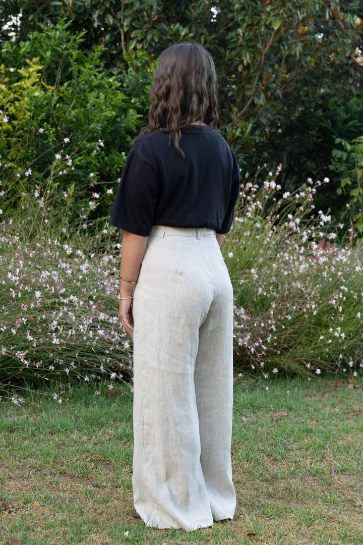 Frankie Oat Pants - 100% Linen