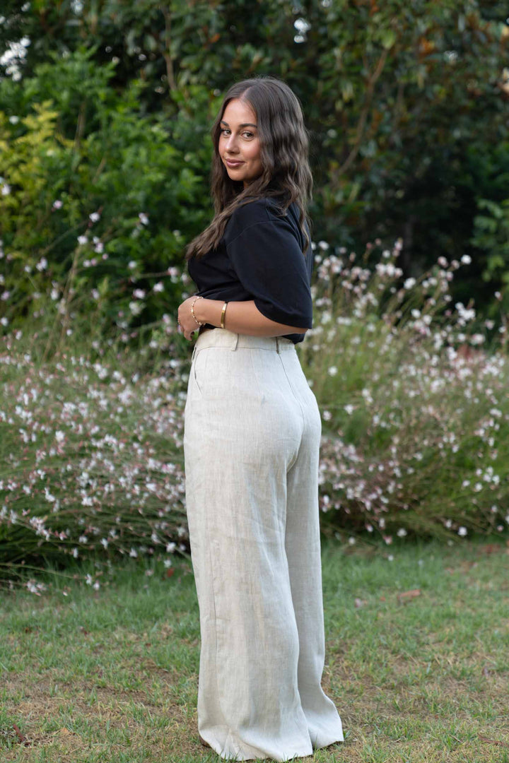 Frankie Oat Pants - 100% Linen
