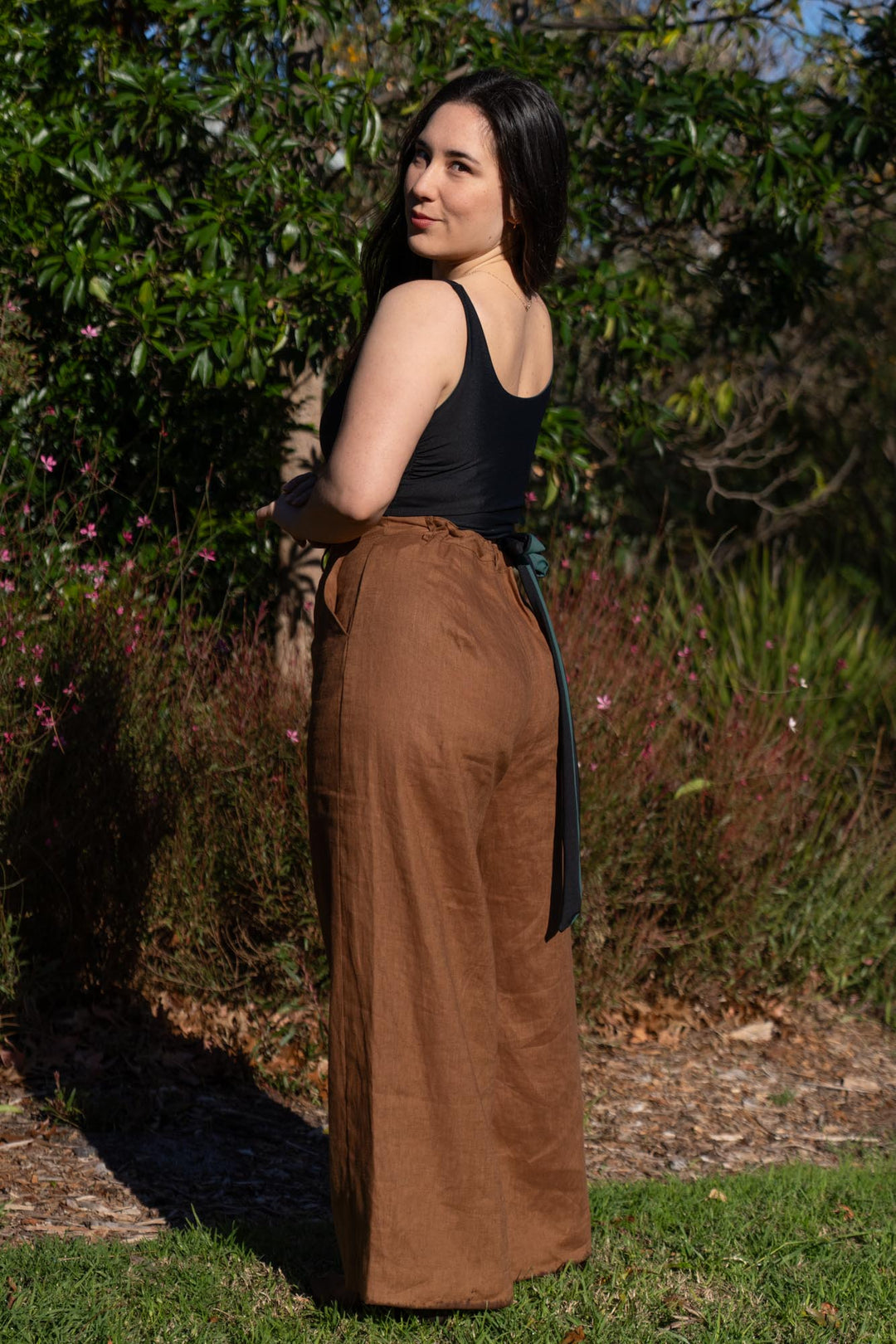 Frankie Chocolate Pants - 100% Linen