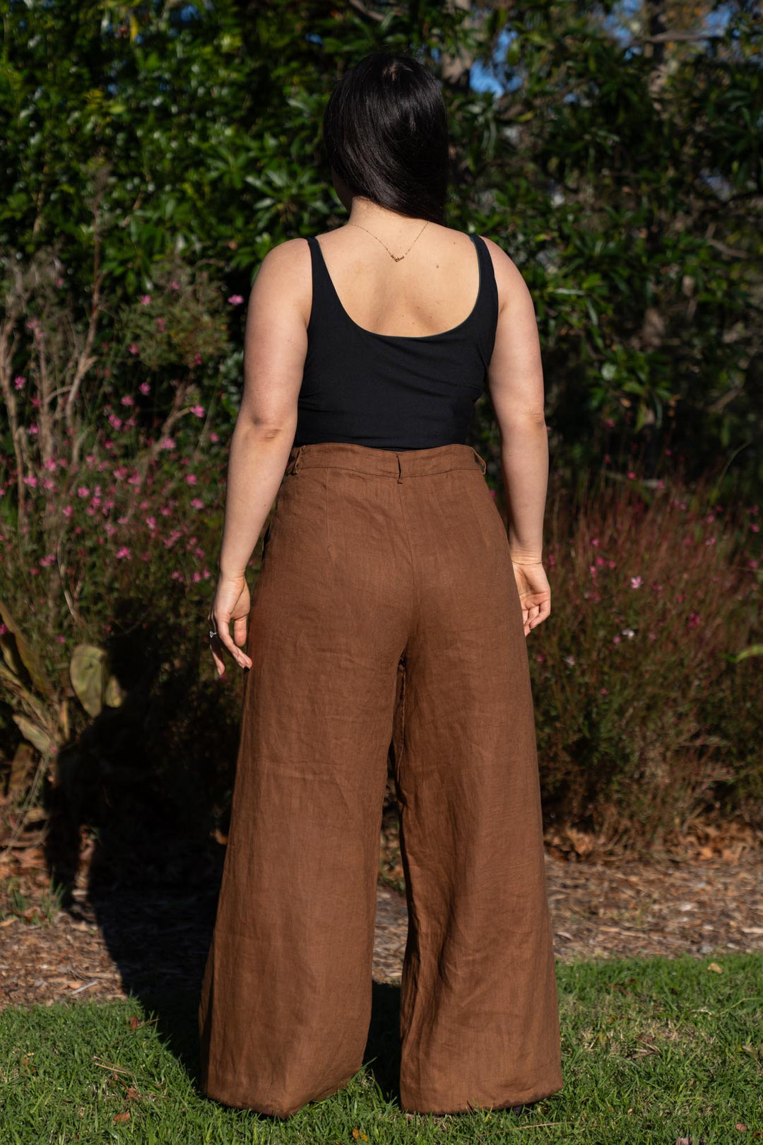 Frankie Chocolate Pants - 100% Linen
