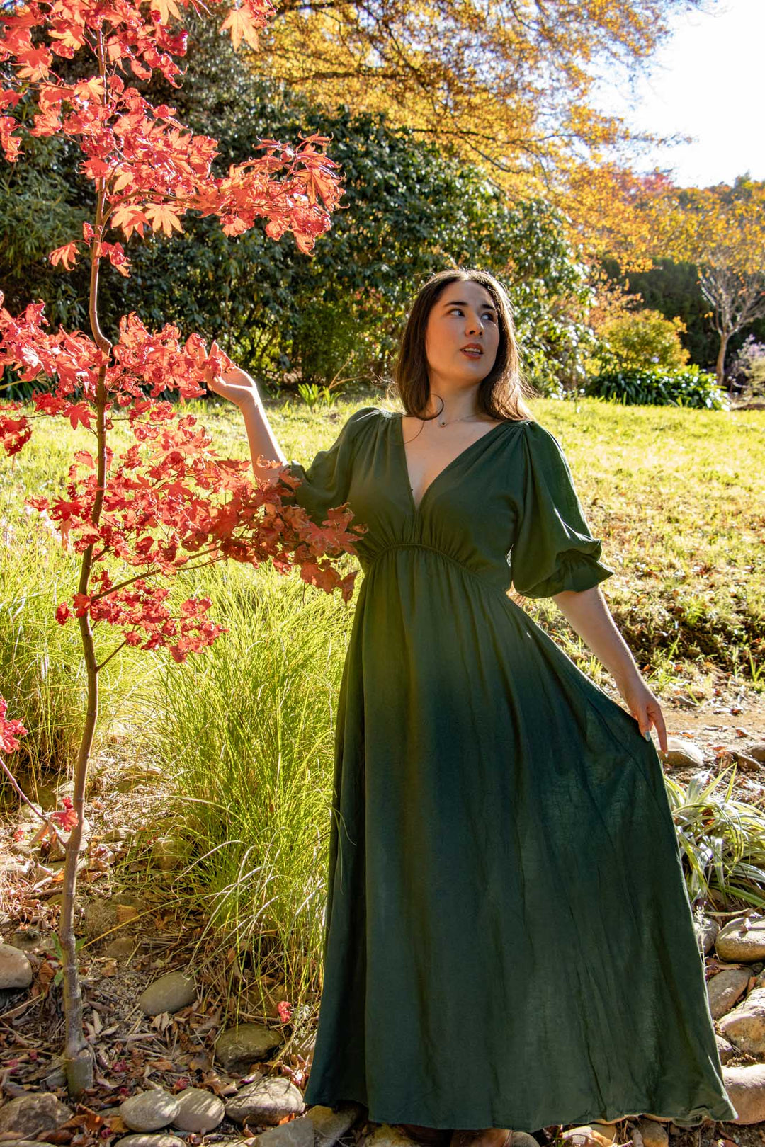 Lana Forest Green Dress