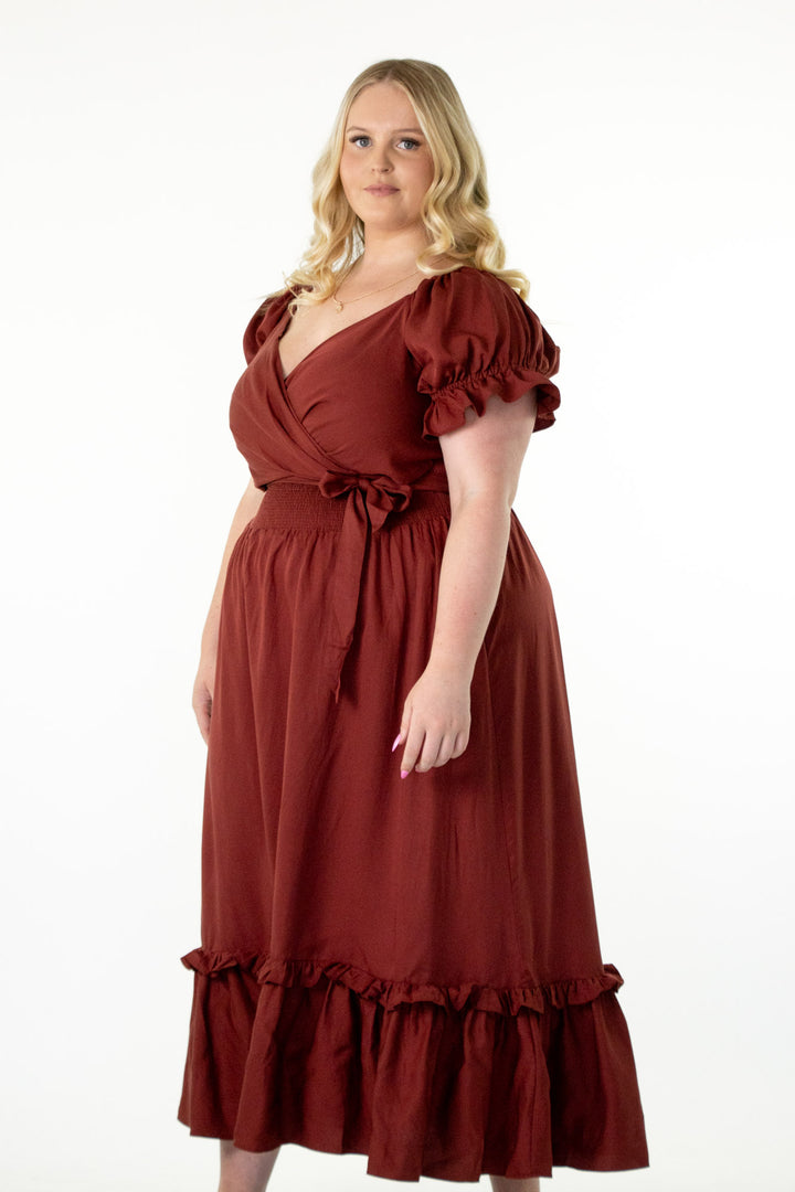 Marianne Auburn Wrap Dress - Tencel