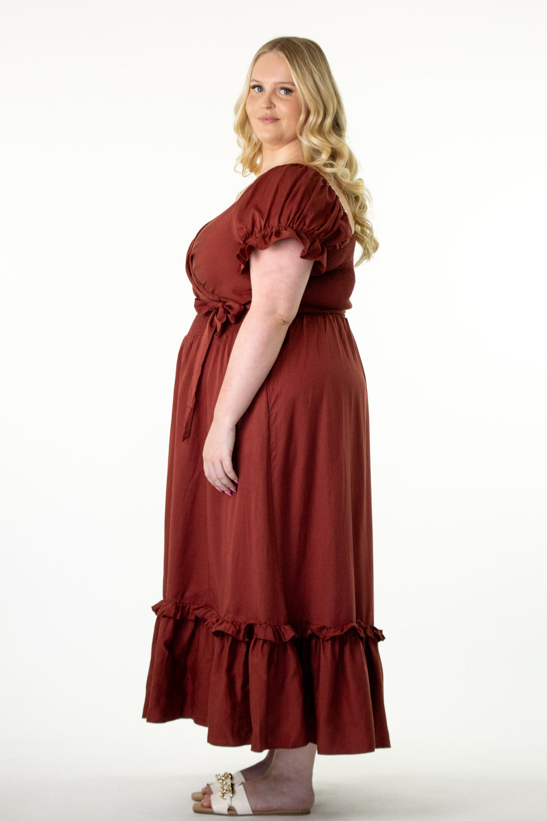 Marianne Auburn Wrap Dress - Tencel