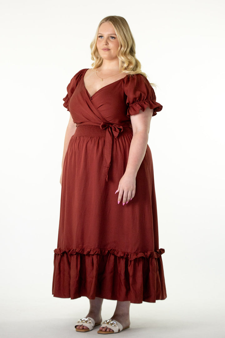 Marianne Auburn Wrap Dress - Tencel