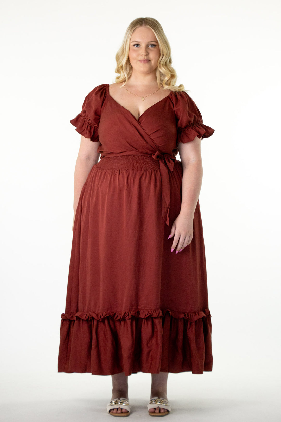 Marianne Auburn Wrap Dress - Tencel