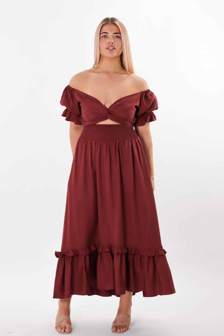 Marianne Auburn Wrap Dress - Tencel