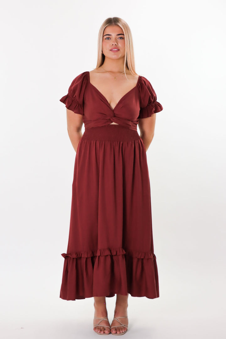 Marianne Auburn Wrap Dress - Tencel
