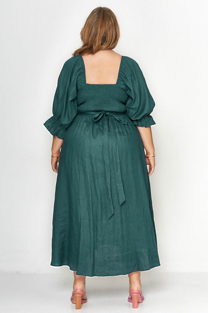 Charlotte Emerald Green Wrap Dress