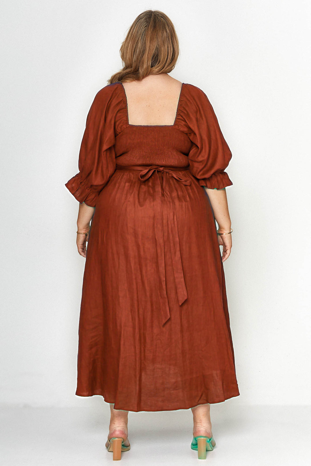 Charlotte Rust Wrap Dress