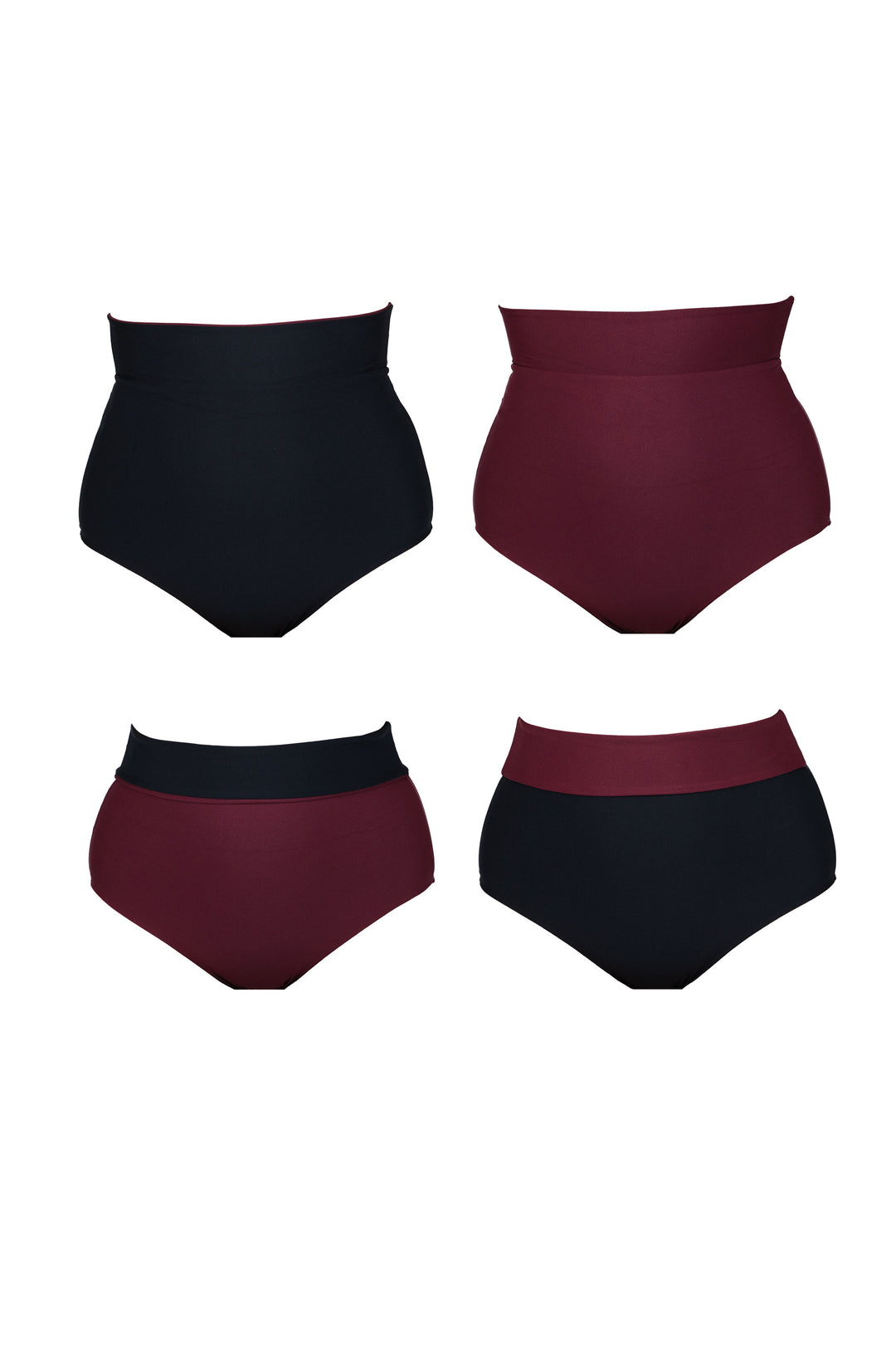 Tamara Reversible Bikini Bottom - Plum / Black